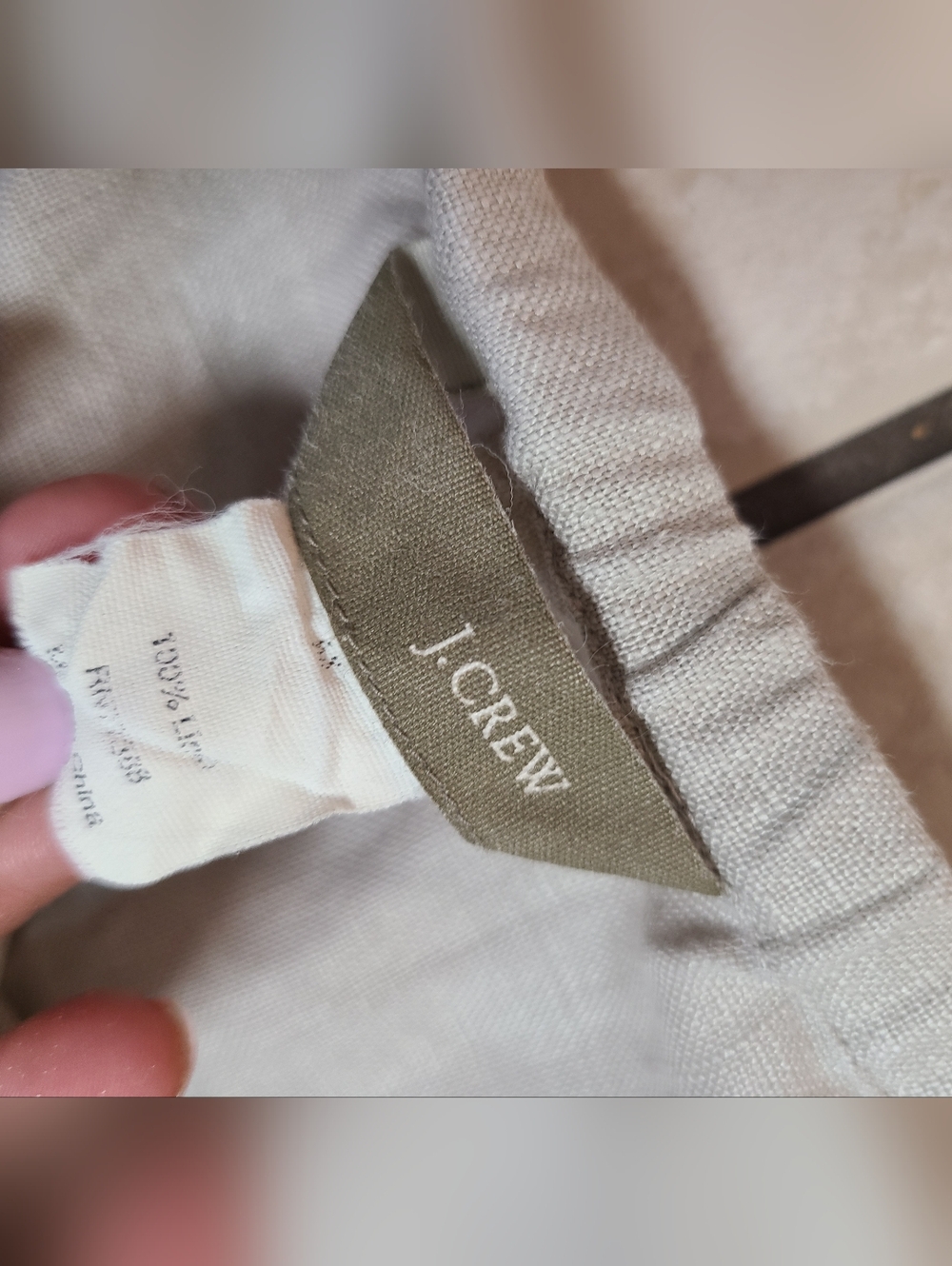 Y2k J.Crew Beige Linen Skirt Size M - Picture 4 of 7